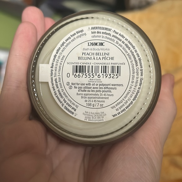 Peach Bellini Bath and Body Works Candle - Picture 3 of 3